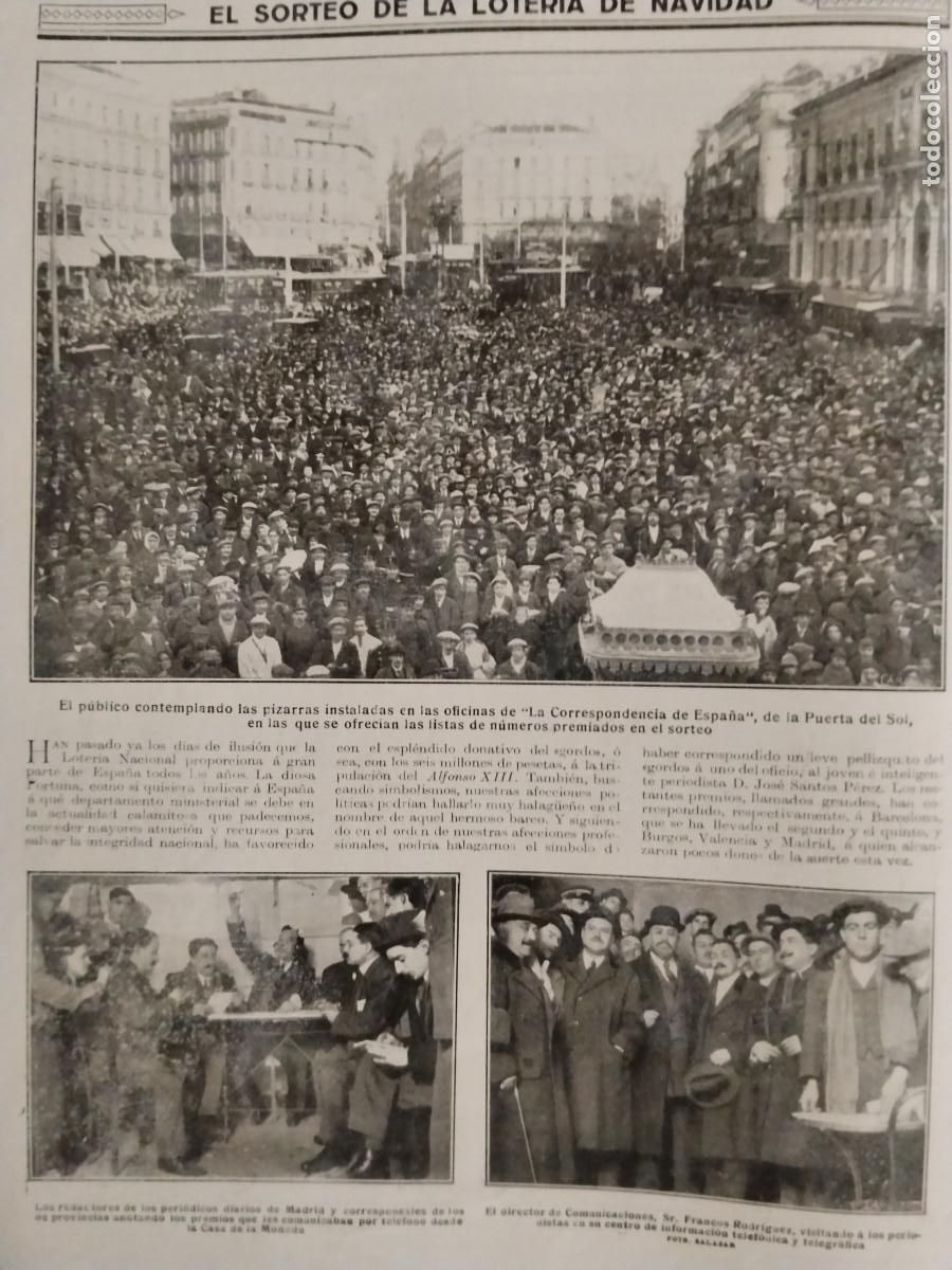 Coleccionismo de revistas y peri&oacute;dicos: EL SORTEO LOTERIA NAVIDAD NI&Ntilde;O SAN ILDEFONSO ACORAZADO ALFONSO XIII PREMIADOS REVISTA A&Ntilde;O 1915