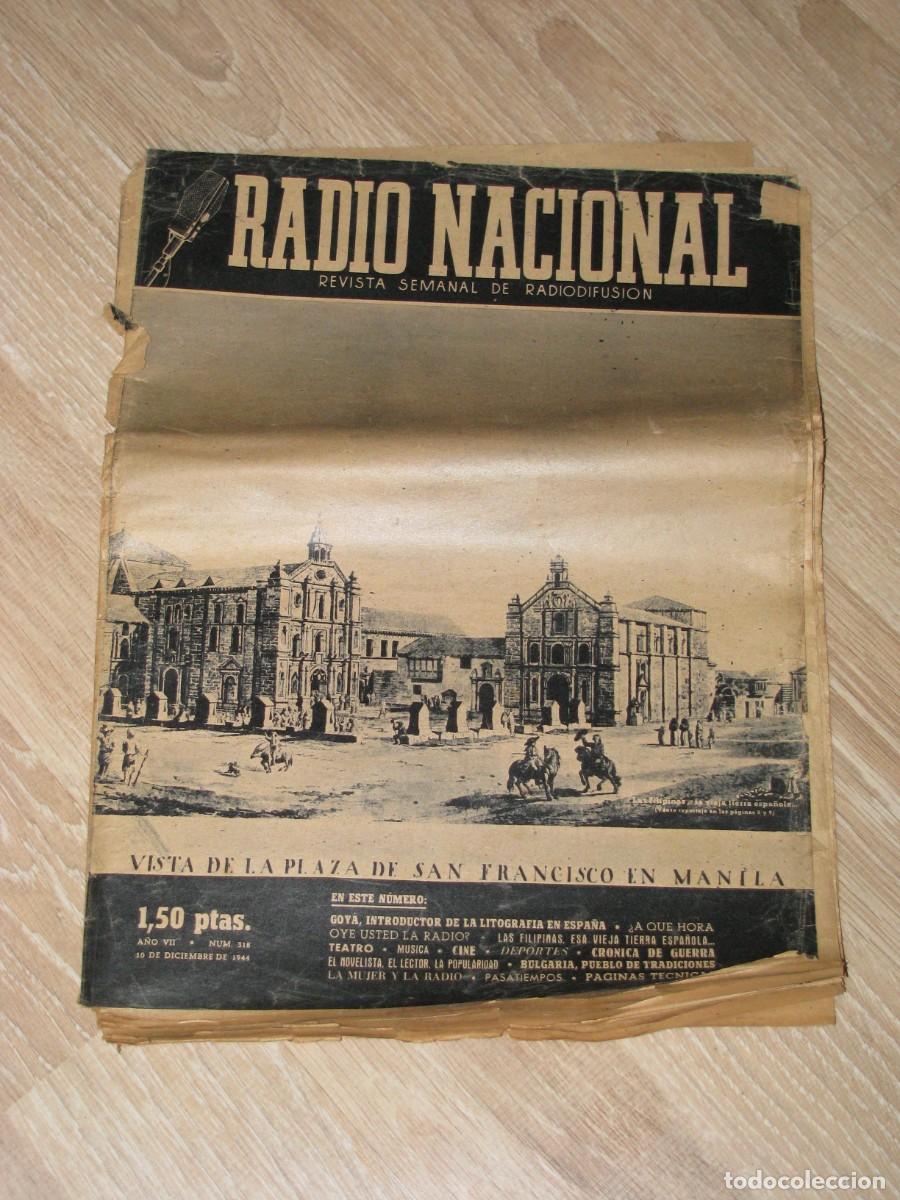 Coleccionismo de revistas y peri&oacute;dicos: REVISTA RADIO NACIONAL N&ordm; 318. 10 DICIEMBRE 1944