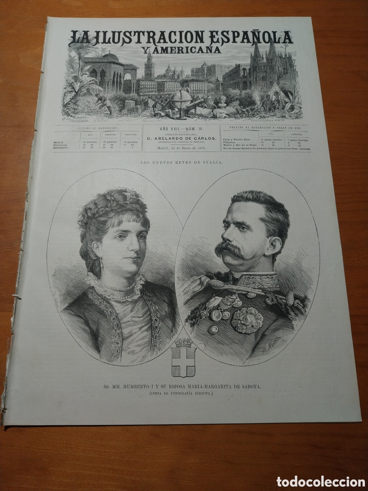 Coleccionismo de revistas y peri&oacute;dicos: REVISTA 1878 MADRID FESTEJODS REALES.