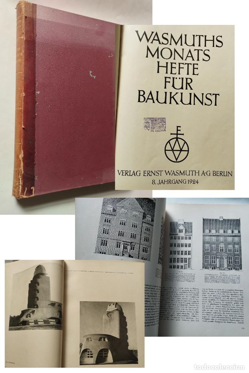 Coleccionismo de revistas y peri&oacute;dicos: Wasmuths Monatshefte f&uuml;r Baukunst 8 Jahrgang 1924 / VOLUMEN ANUAL COMPLETO WASMUTHS MONATS HEFTE F&Uuml;R