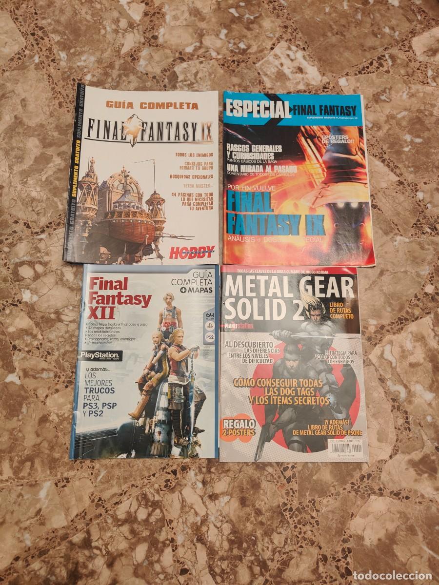 Coleccionismo de revistas y peri&oacute;dicos: Lote 4 gu&iacute;as Final Fantasy IX y XII y Metal Gear Solid 2. Playstation