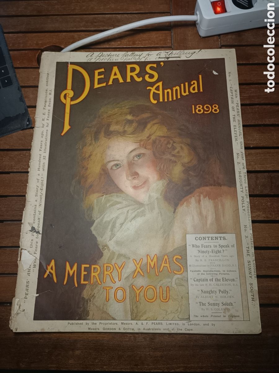 Coleccionismo de revistas y peri&oacute;dicos: Revista navidad Pears' Annual 1898 merry Christmas London. Mon