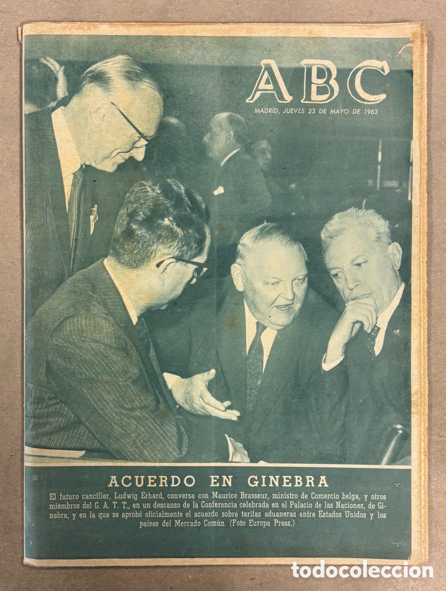 Coleccionismo de revistas y peri&oacute;dicos: ABC (23 MAYO 1963) ACUERDOS ADUANEROS EUROPA ESTADOS UNIDOS, MILAN CAMPE&Oacute;N COPA DE EUROPA,&hellip;