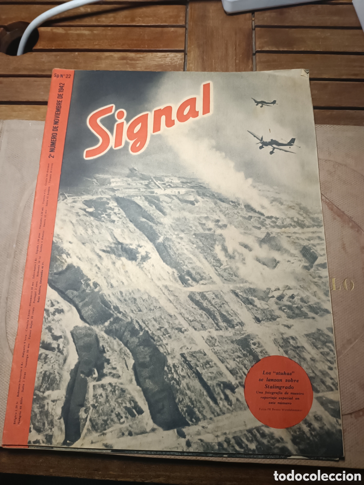 Coleccionismo de revistas y peri&oacute;dicos: Revista SIGNAL noviembre 1942 SP N&ordm; 22 segunda guerra mundial Alemania nazi stuka stalingrado Mon