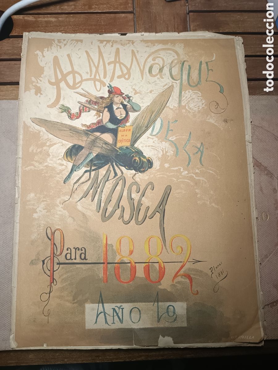 Coleccionismo de revistas y peri&oacute;dicos: periodico politico joco &ndash; serio la MOSCA Barcelona , Almanaque ilustrado para 1882 Mon