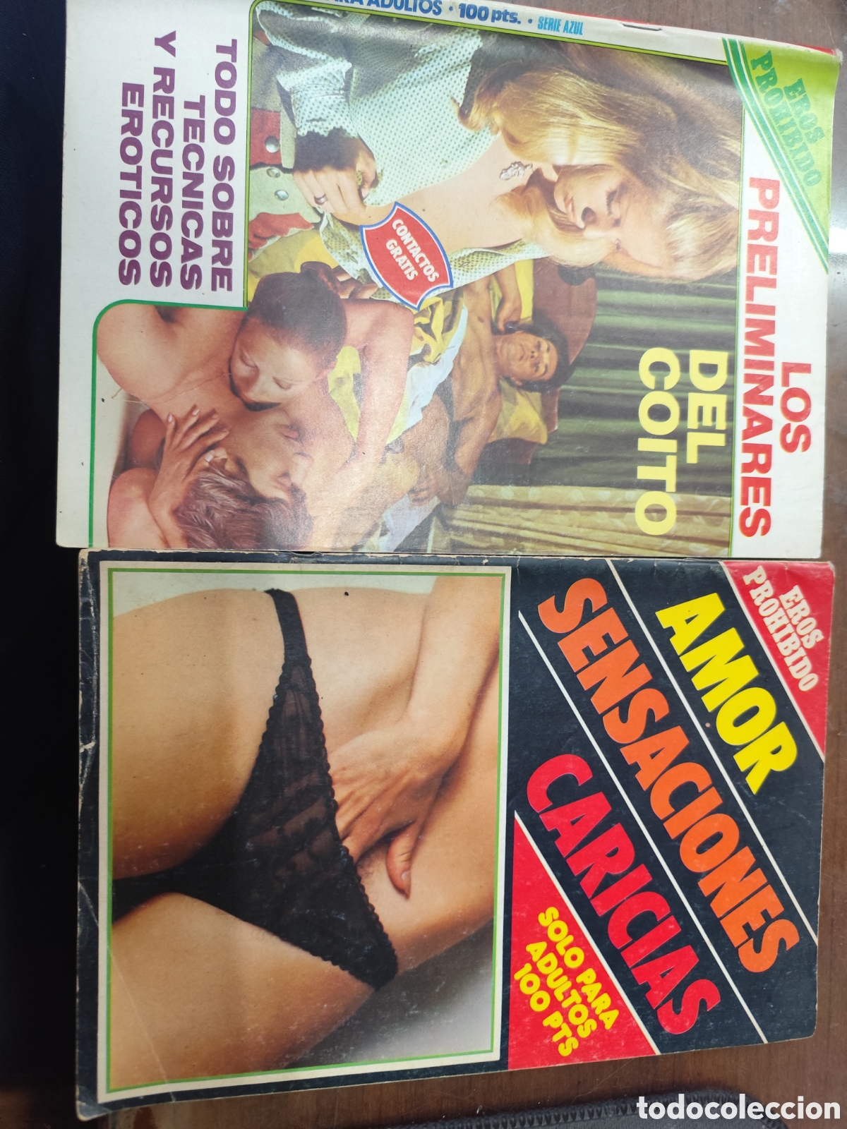 Coleccionismo de revistas y peri&oacute;dicos: Lote 2 ejemplares Revista Erotica Porno Eros Prohibido. Contiene p&oacute;ster central.A&ntilde;os 70