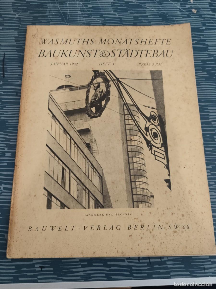 Coleccionismo de revistas y peri&oacute;dicos: WASMUTHS MONATSHEFTE ,BAUKUNST & STADTEBAU,JAN.1932,HEFT 1,48 PAGINAS.