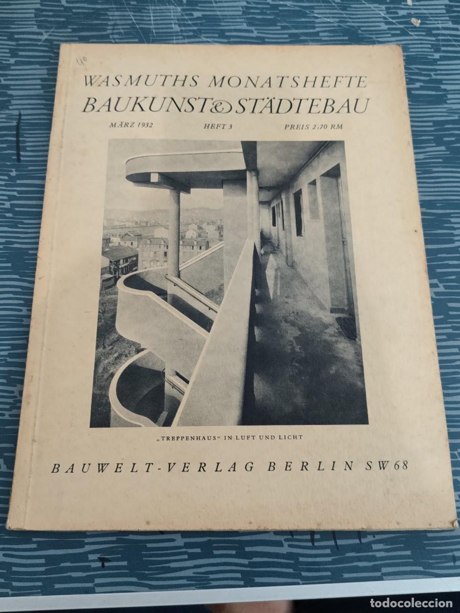 Coleccionismo de revistas y peri&oacute;dicos: WASMUTHS MONATSHEFTE ,BAUKUNST & STADTEBAU,MARZ.1932,HEFT 3,VER FOTOS.