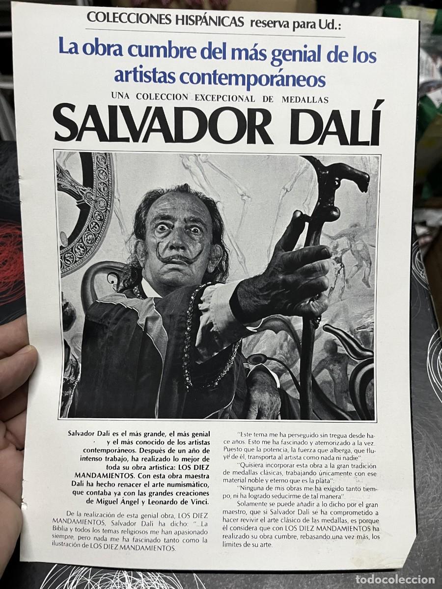 Coleccionismo de revistas y peri&oacute;dicos: DOCUMENTO PUBLICIDAD LOS DIEZ MANDAMIENTOS POR SALVADOR DALI COLECCIONABLES HISPANICAS MEDALLAS