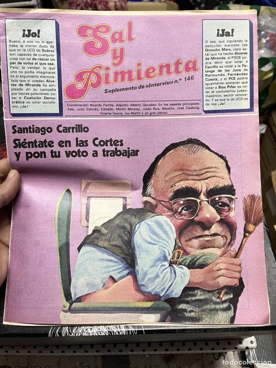 Coleccionismo de revistas y peri&oacute;dicos: REVISTA SAL Y PIMIENTA INTERVIU # 146 SANTIAGO CARRILLO