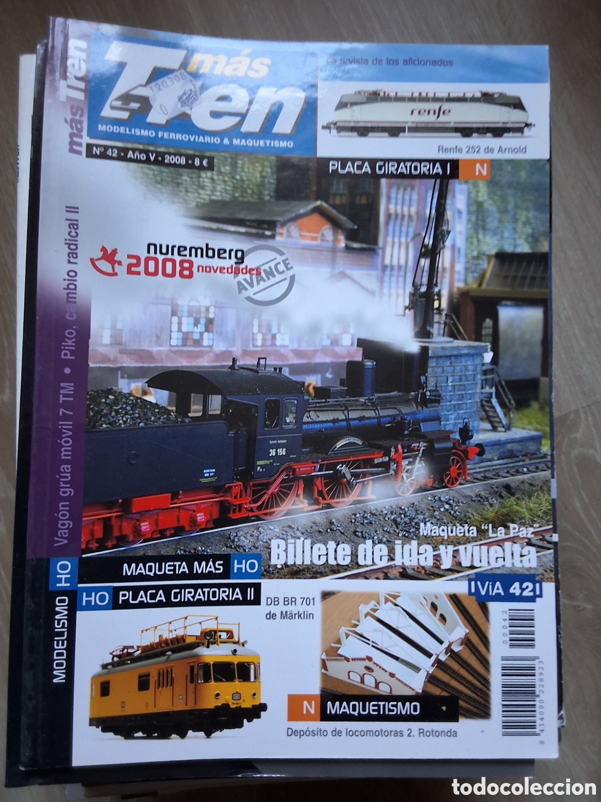 Coleccionismo de revistas y peri&oacute;dicos: M&aacute;s tren revista trenes y maquetas n&uacute;mero 42 a&ntilde;o 2008