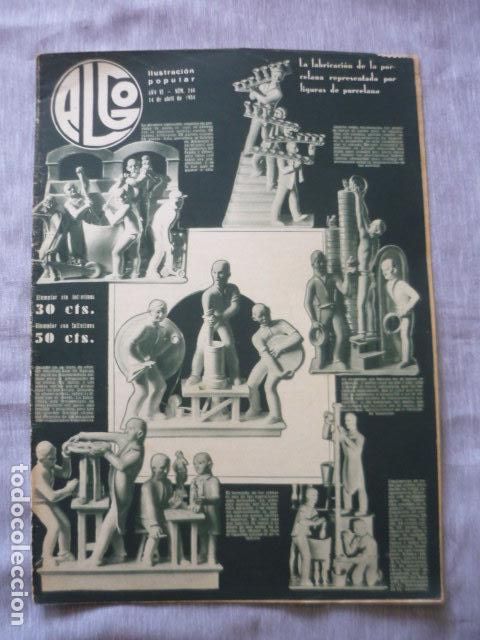 Coleccionismo de revistas y peri&oacute;dicos: REVISTA ALGO ILUSTRACION POPULAR N&ordm; 244 A&Ntilde;O 1934 FIESTA DEL RISOTTO PIPAS DE ESPUMA