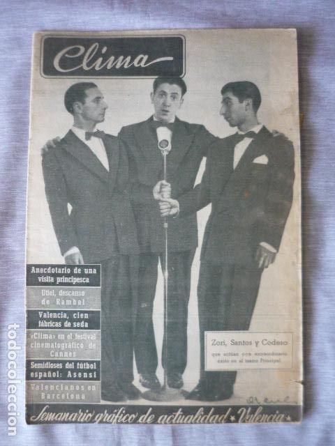 Coleccionismo de revistas y peri&oacute;dicos: REVISTA CLIMA SEMANARIO GRAFICO DE ACTUALIDAD VALENCIA N&ordm; 74 1956