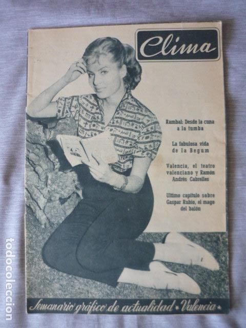 Coleccionismo de revistas y peri&oacute;dicos: REVISTA CLIMA SEMANARIO GRAFICO DE ACTUALIDAD VALENCIA N&ordm; 78 1956
