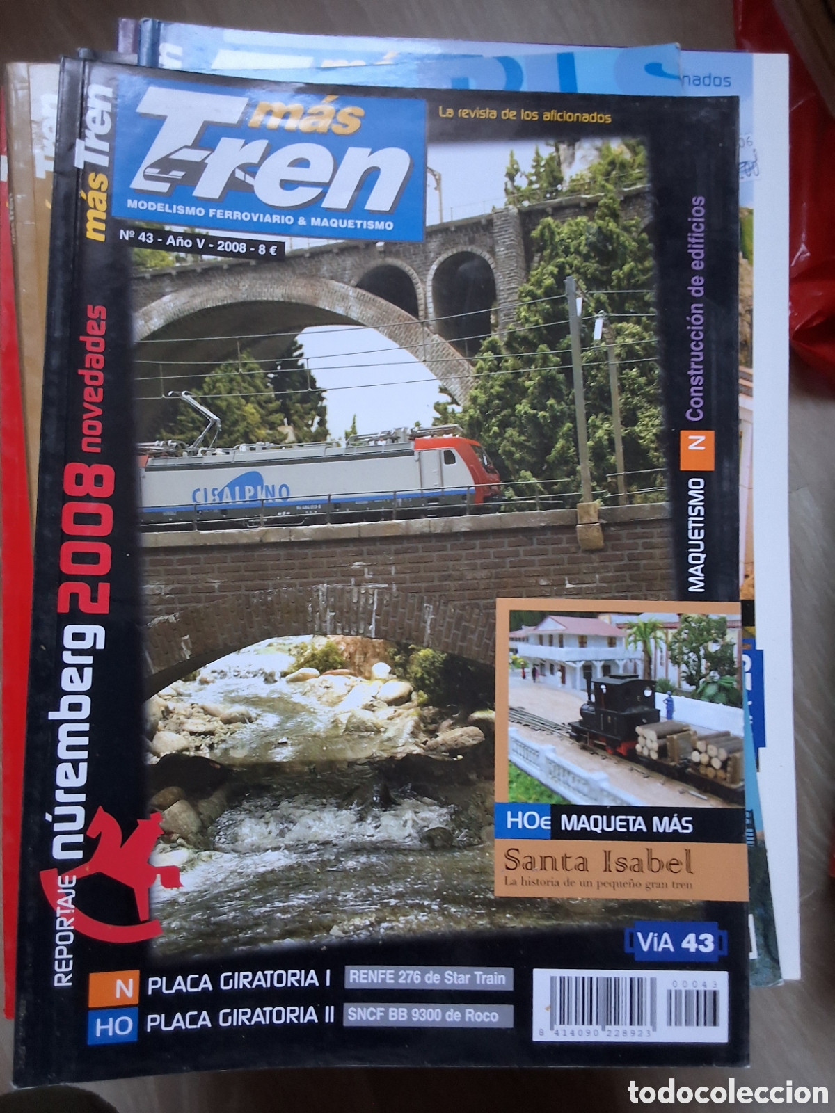 Coleccionismo de revistas y peri&oacute;dicos: M&aacute;s tren revista trenes y maquetas n&uacute;mero 43 a&ntilde;o 2008