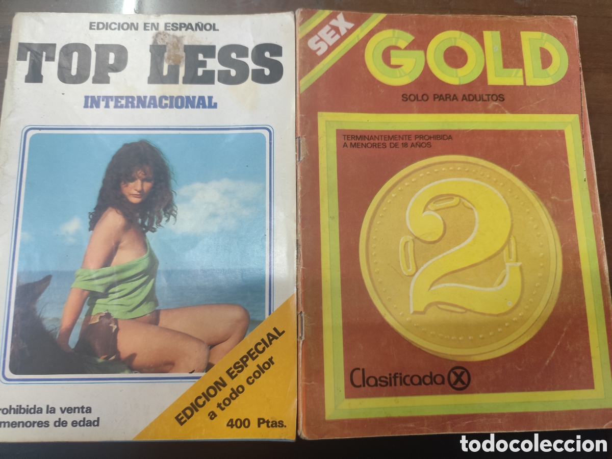 Coleccionismo de revistas y peri&oacute;dicos: Lote 2 ejemplares Revista Erotica Porno Top Less y Sex Gold