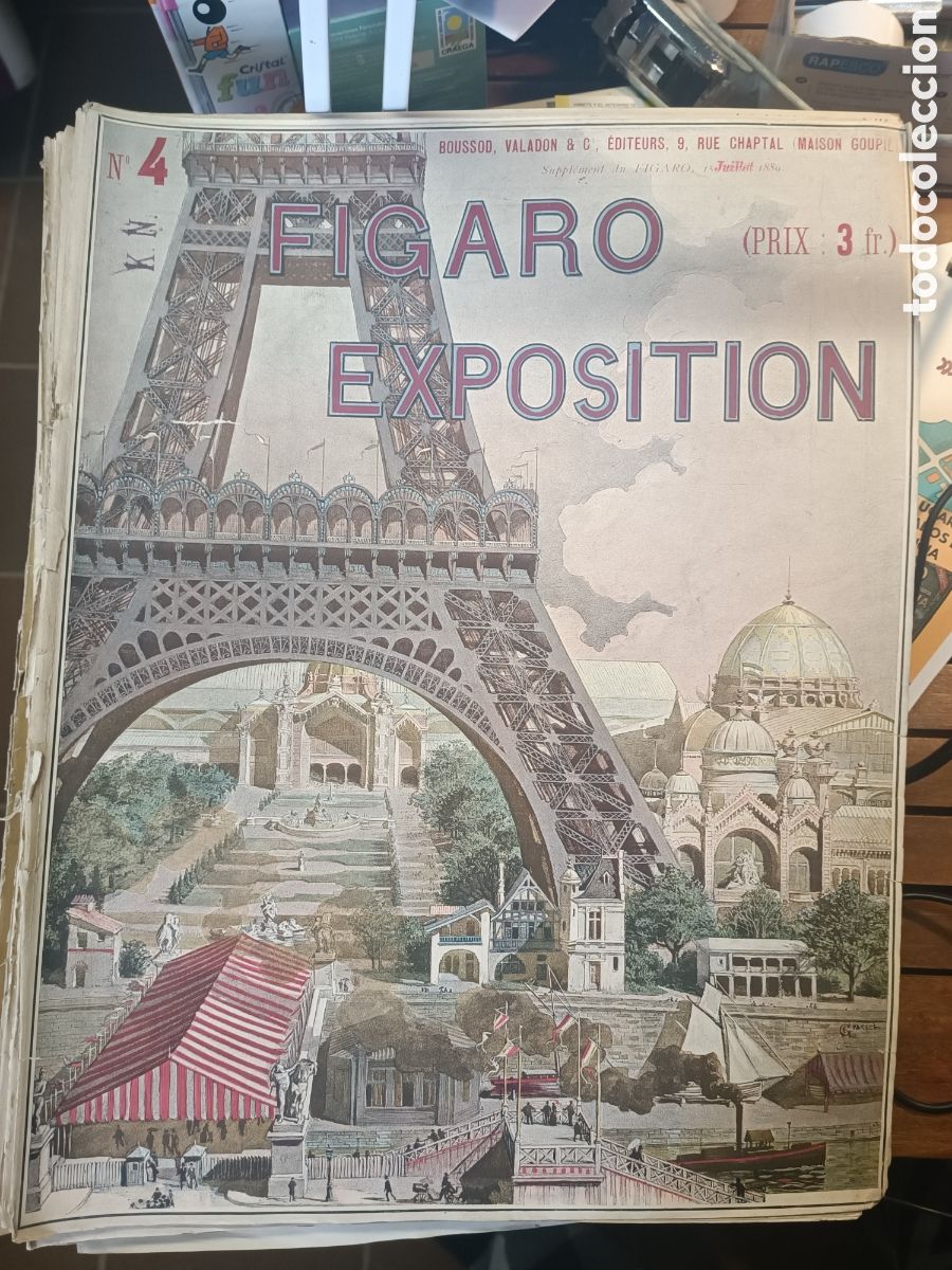Coleccionismo de revistas y peri&oacute;dicos: SUPLEMENTO N&ordm; 4 15 JUNIO DE 1889 REVISTA FIGARO DEDICADO EXPOSICION UNIVERSAL PARIS MON