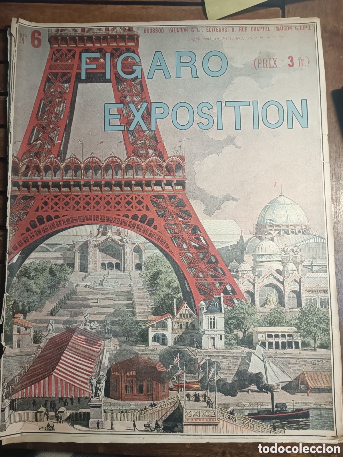 Coleccionismo de revistas y peri&oacute;dicos: SUPLEMENTO N&ordm; 6 15 SEPTIEMBRE DE 1889 REVISTA FIGARO DEDICADO EXPOSICION UNIVERSAL PARIS MON