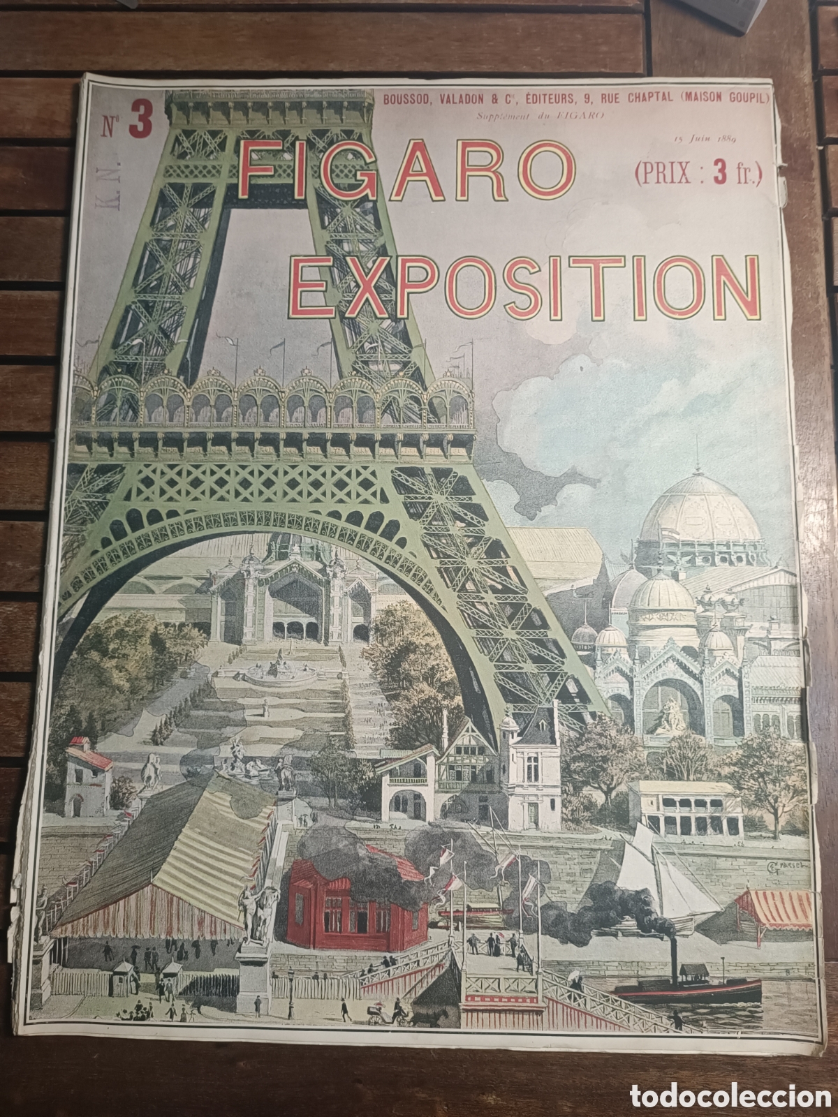 Coleccionismo de revistas y peri&oacute;dicos: SUPLEMENTO N&ordm; 3 15 JUNIO DE 1889 REVISTA FIGARO DEDICADO EXPOSICION UNIVERSAL PARIS MON