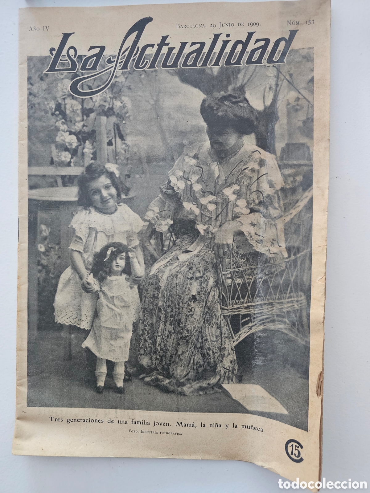 Coleccionismo de revistas y peri&oacute;dicos: Revista La Actualidad N&ordm; 153 (1909) - Homenaje &Agrave;ngel Guimer&agrave; Manresa, H&iacute;pica Barcelona, Chueca
