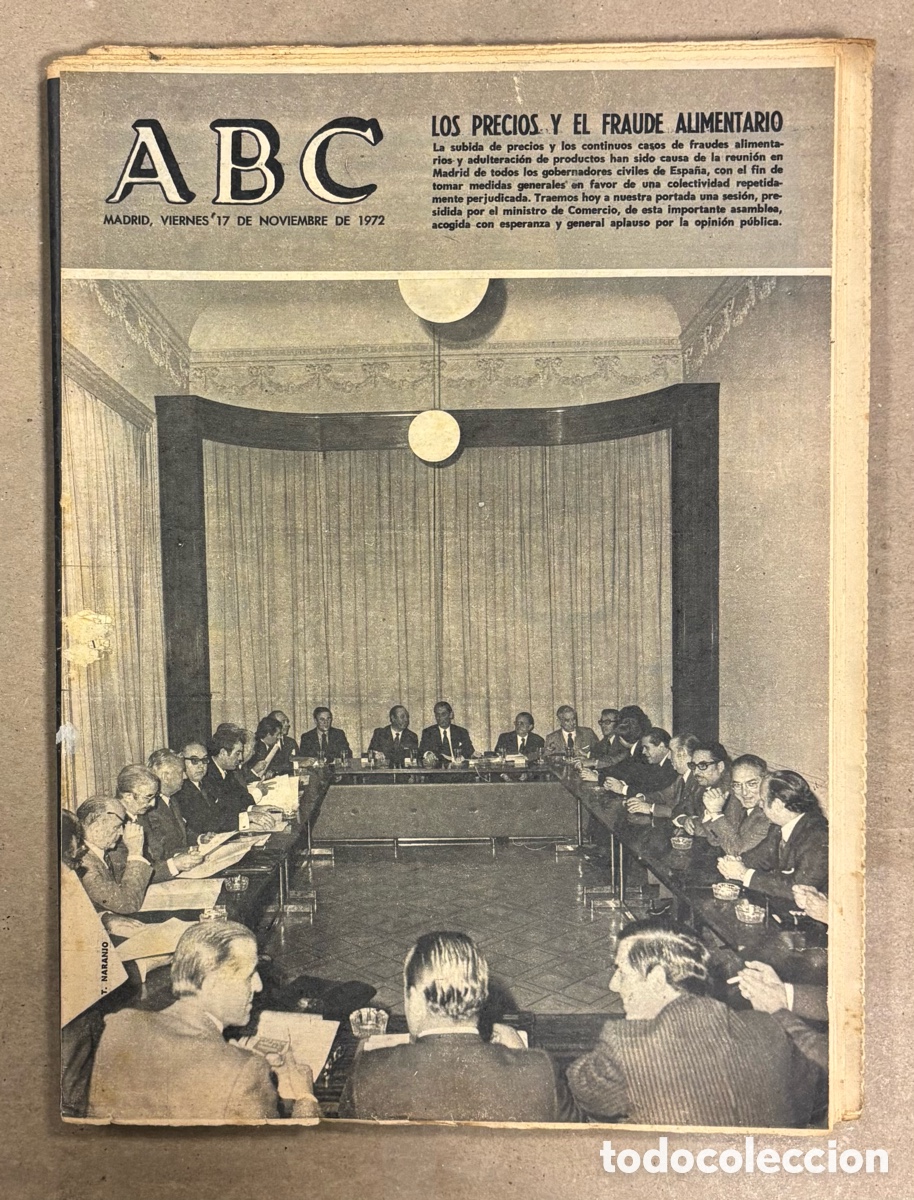 Coleccionismo de revistas y peri&oacute;dicos: ABC (17 NOVIEMBRE 1972) LOS PRECIOS Y EL FRAUDE ALIMENTARIO, EDUARDO CHILLIDA, MARY FRANCIS,&hellip;