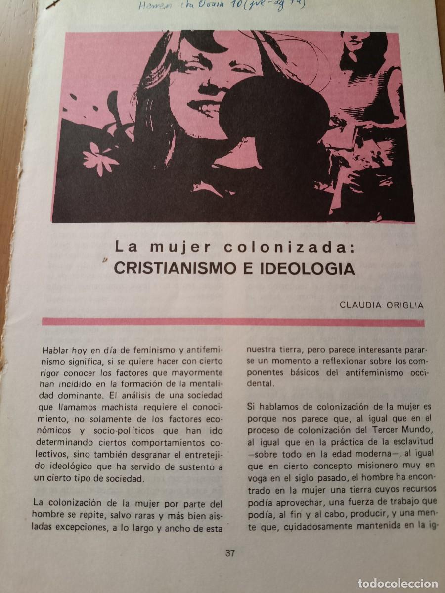 Coleccionismo de revistas y peri&oacute;dicos: LA MUJER COLONIZADA. CRISTIANISMO E IDEOLOGIA. 9 P&Aacute;GINAS REVISTA HEMEN ETA ORAIN EPK&acute;PCE, JULIO 1979