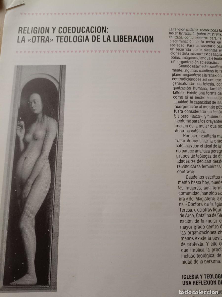 Coleccionismo de revistas y peri&oacute;dicos: IGLESIA CATOLICA Y MUJER, OTRA TEOLOG&Iacute;A DE LA LIBERACI&Oacute;N. 7 P&Aacute;GINAS DE REVISTA ALMINAR