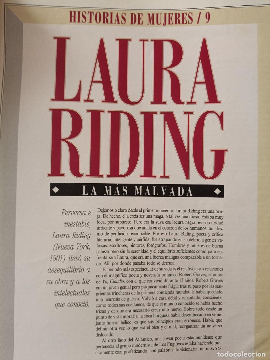 Coleccionismo de revistas y peri&oacute;dicos: LAURA RIDING. HISTORIAS DE MUJERES N&ordm; 9 POR ROSA MONTERO. 4 P&Aacute;GINAS DE EL PA&Iacute;S SEMANAL, 1995