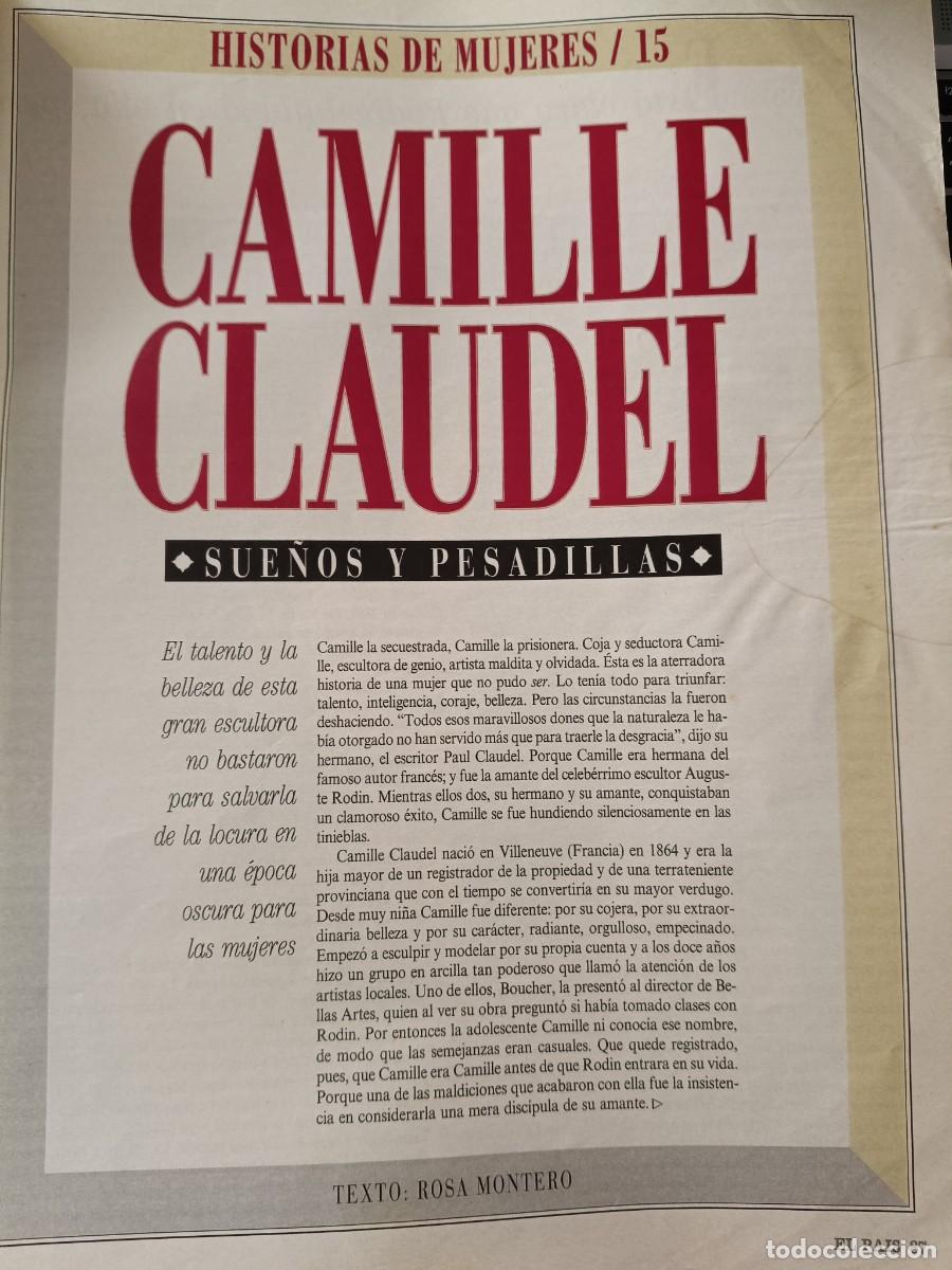 Coleccionismo de revistas y peri&oacute;dicos: CAMILLE CLAUDEL. HISTORIAS DE MUJERES N&ordm; 13 POR ROSA MONTERO. 4 P&Aacute;GINAS DE EL PA&Iacute;S SEMANAL, 1995