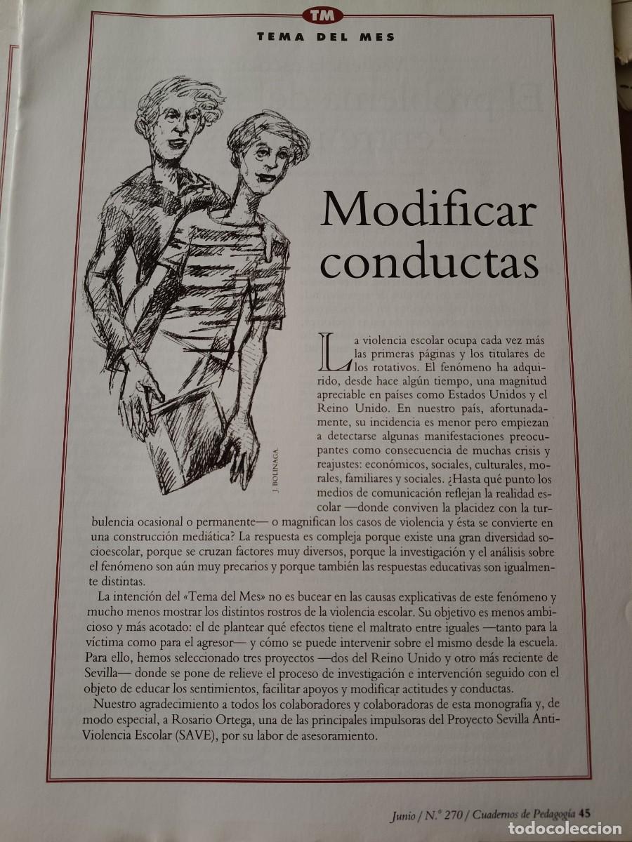 Coleccionismo de revistas y peri&oacute;dicos: VIOLENCIA ESCOLAR, COMO INTERVENIR DESDE LA ESCUELA. DOSSIER 27 P&Aacute;GINAS CUADERNOS DE PEDAGOG&Iacute;A N 270