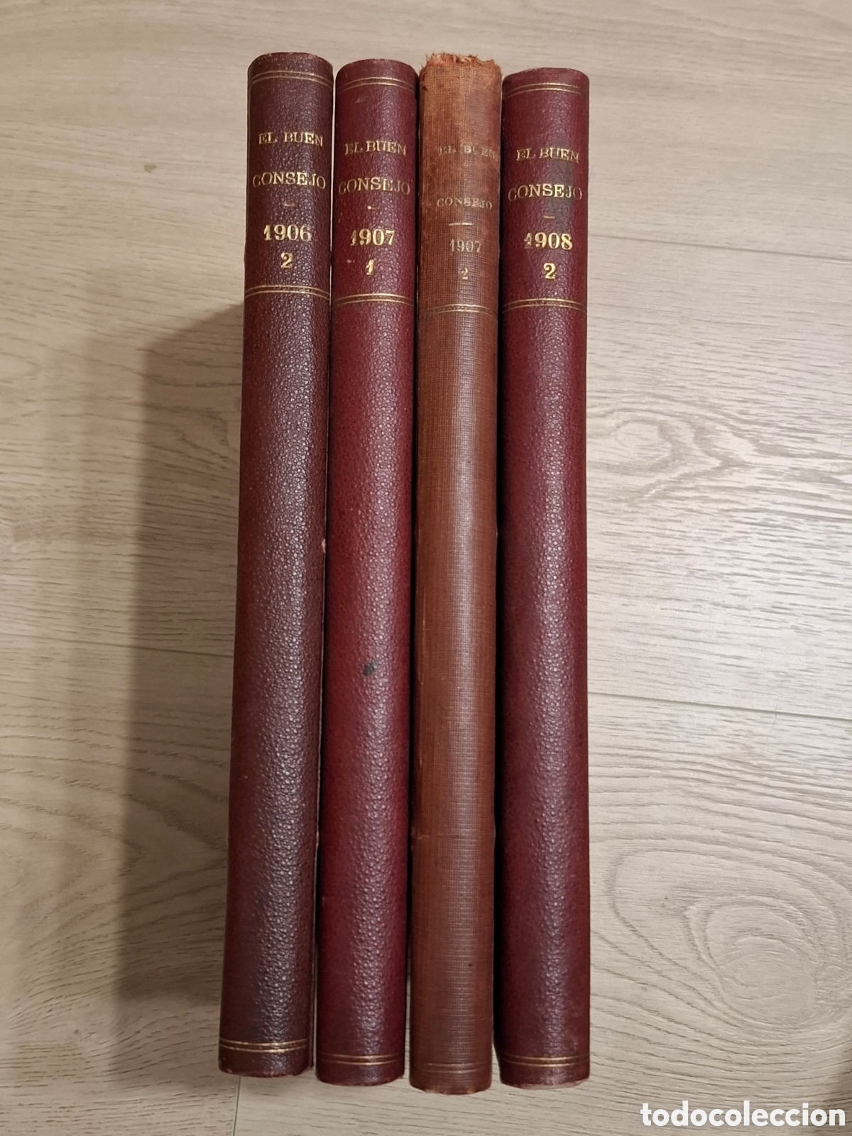 Coleccionismo de revistas y peri&oacute;dicos: El buen consejo, semanario religioso ilustrado, Real Monasterio de El Escorial 1906-1908, 4 tomos