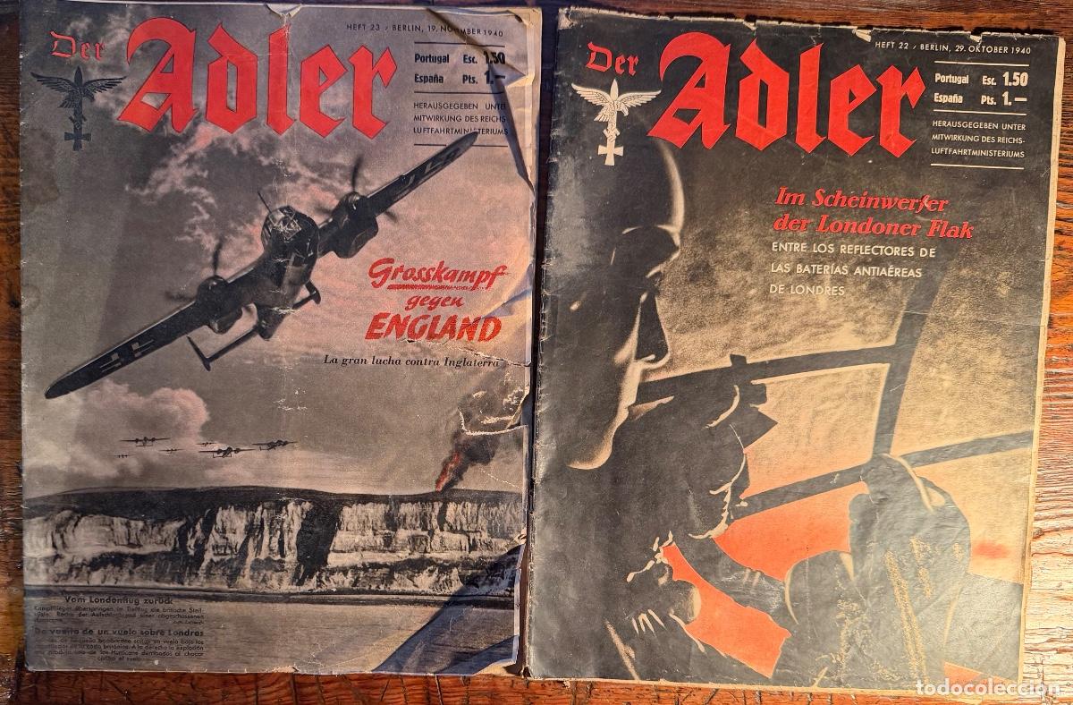 Coleccionismo de revistas y peri&oacute;dicos: 2 REVISTAS ADLER 29 OCTUBRE N&ordm;22 Y 19 NOVIEMBRE N&ordm;23 DE 1940.