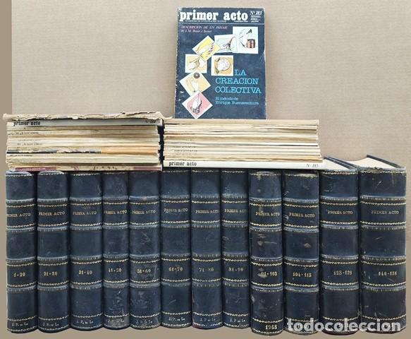 Coleccionismo de revistas y peri&oacute;dicos: REVISTA PRIMER ACTO - CUADERNO DE INICIACI&Oacute;N TEATRAL - 163 N&Uacute;MEROS (VER DESCRIPCION) - A-TEA-880