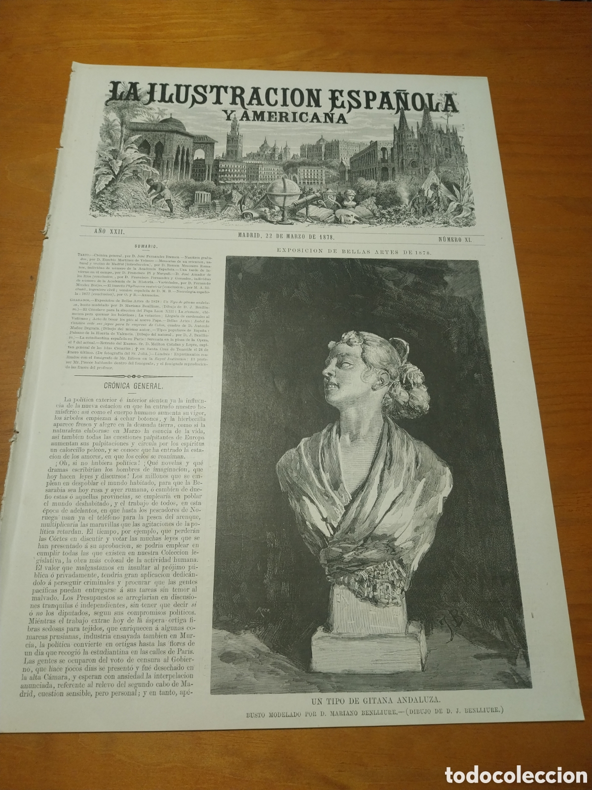 Coleccionismo de revistas y peri&oacute;dicos: REVISTA 1878 CONCLAVE ELECCION LEON XIII. PAISANO DE LA HUERTA DE VALENCIA.