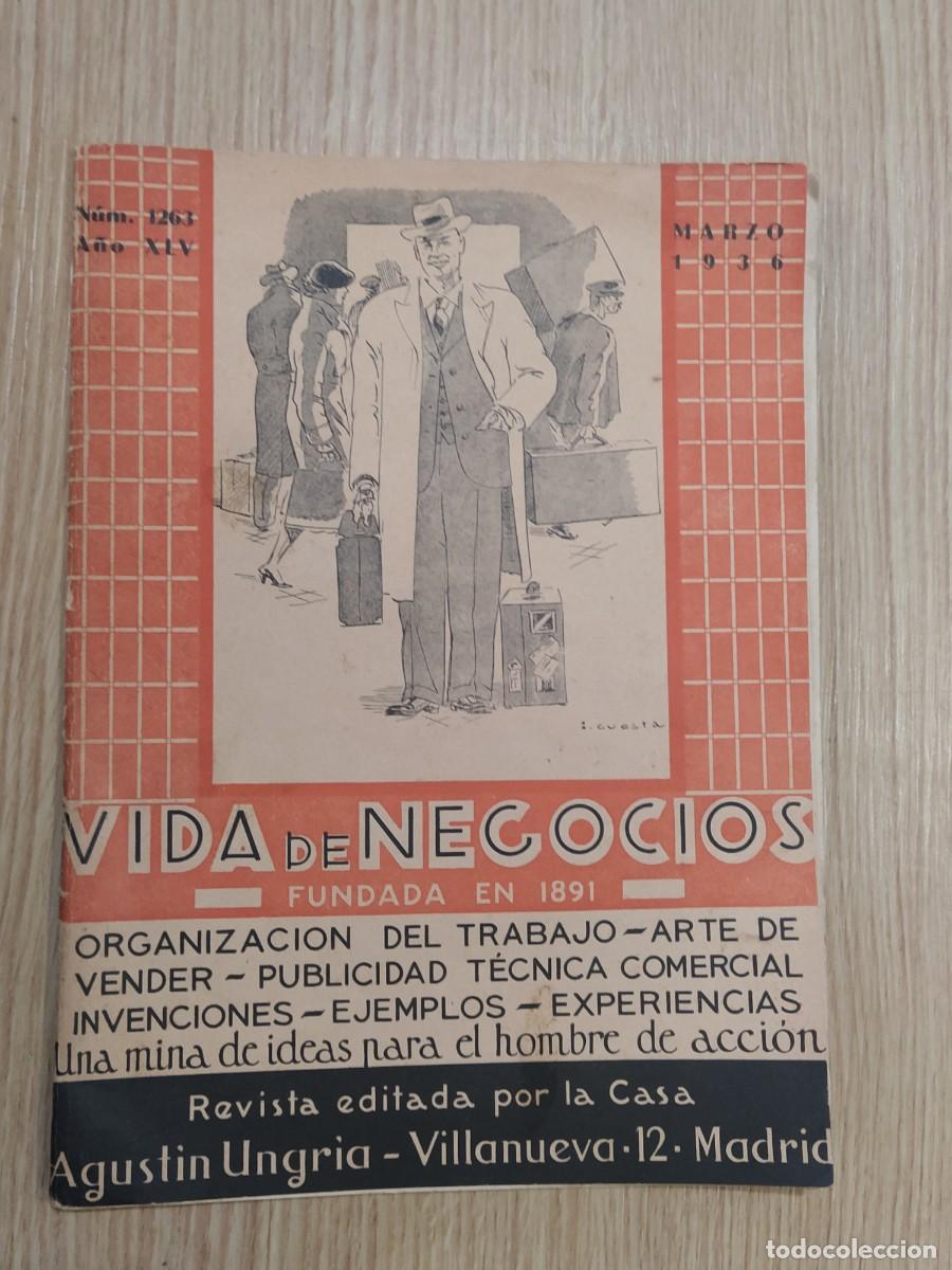 Coleccionismo de revistas y peri&oacute;dicos: VIDA DE NEGOCIOS - NUMERO 1263 MARZO A&Ntilde;O 1936 - REVISTA ANTIGUA - VER FOTOS