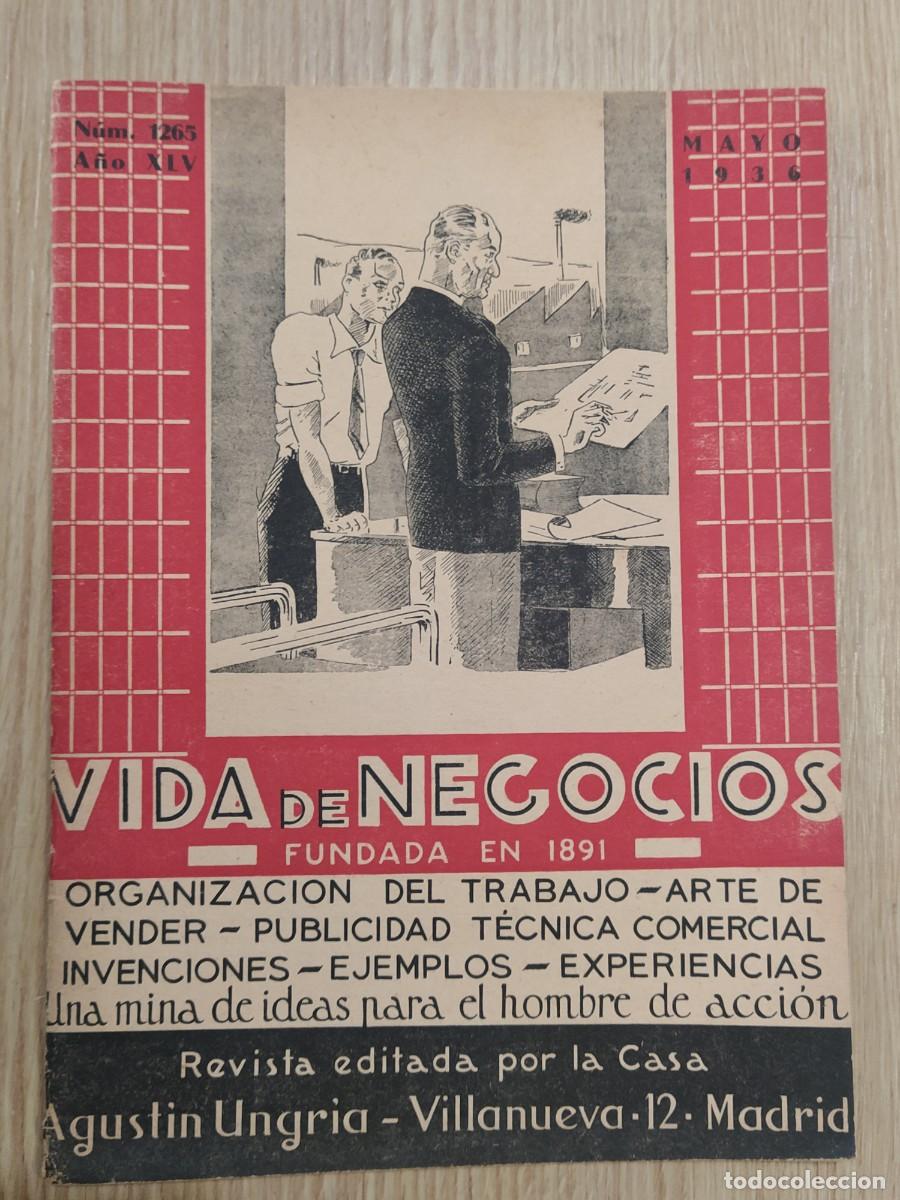 Coleccionismo de revistas y peri&oacute;dicos: VIDA DE NEGOCIOS - NUMERO 1265 MAYO A&Ntilde;O 1936 - REVISTA ANTIGUA - VER FOTOS