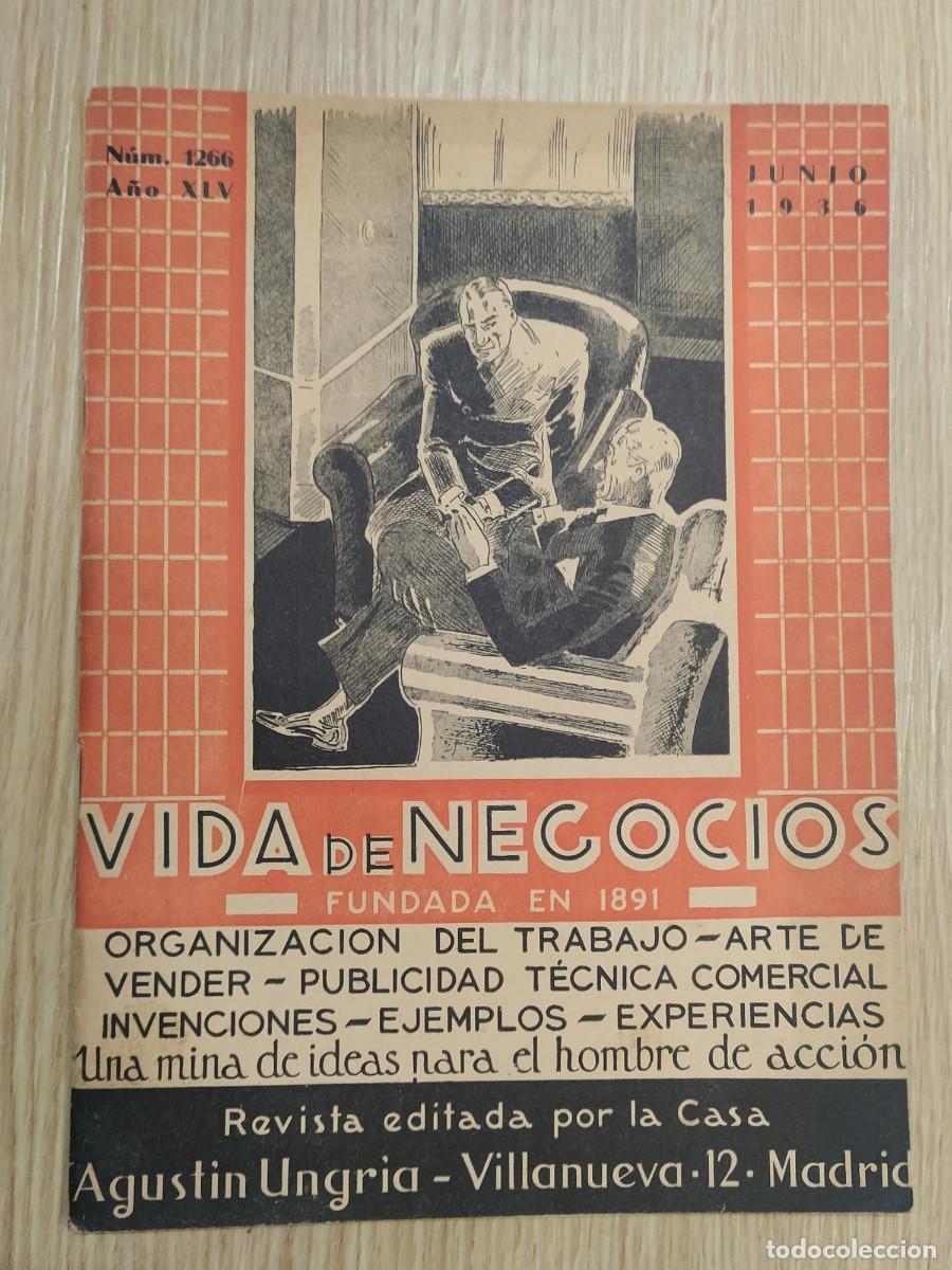 Coleccionismo de revistas y peri&oacute;dicos: VIDA DE NEGOCIOS - NUMERO 1266 JUNIO A&Ntilde;O 1936 - REVISTA ANTIGUA - VER FOTOS