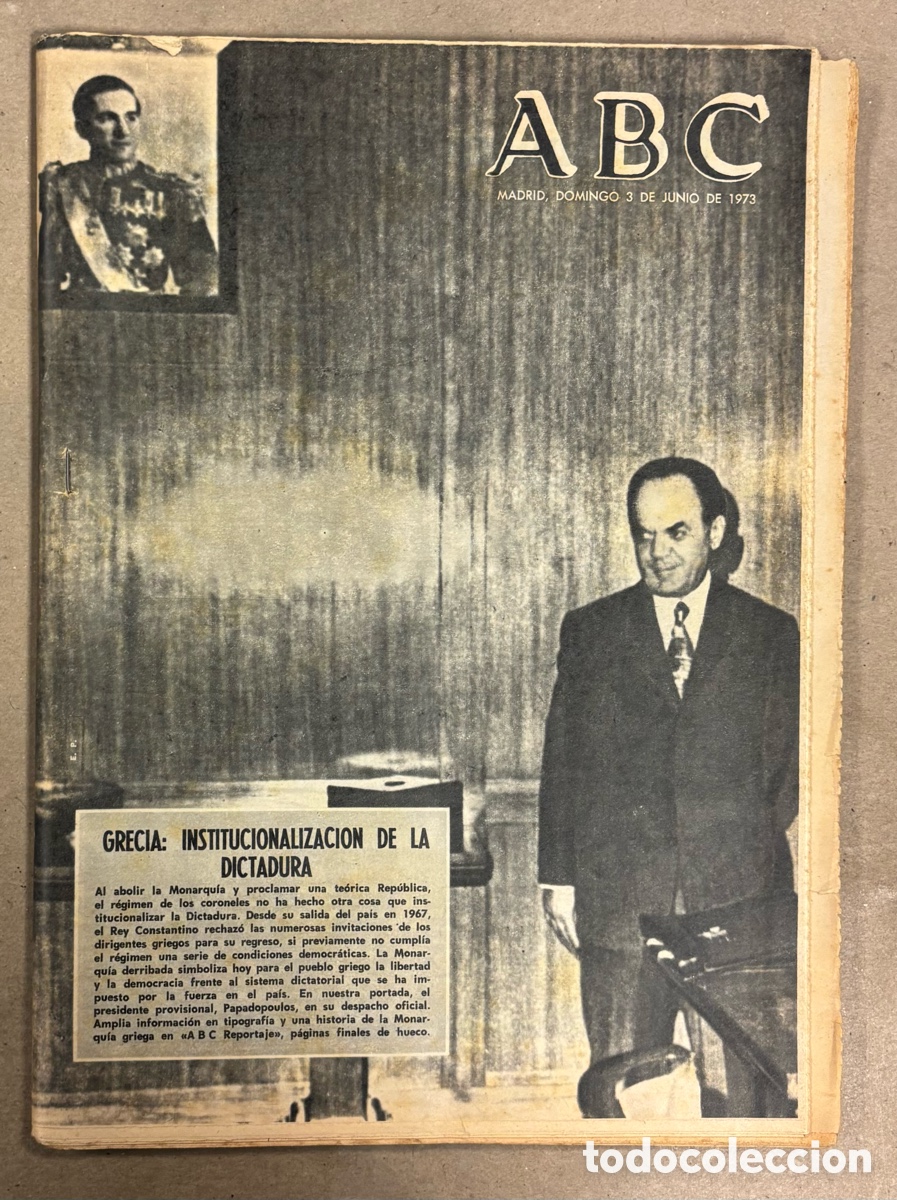 Coleccionismo de revistas y peri&oacute;dicos: ABC (3 JUNIO 1973) HISTORIA DE LA MONARQU&Iacute;A GRIEGA, MARISOL, FERIA AGRO-INDUSTRIAL GRANOLLERS,&hellip;