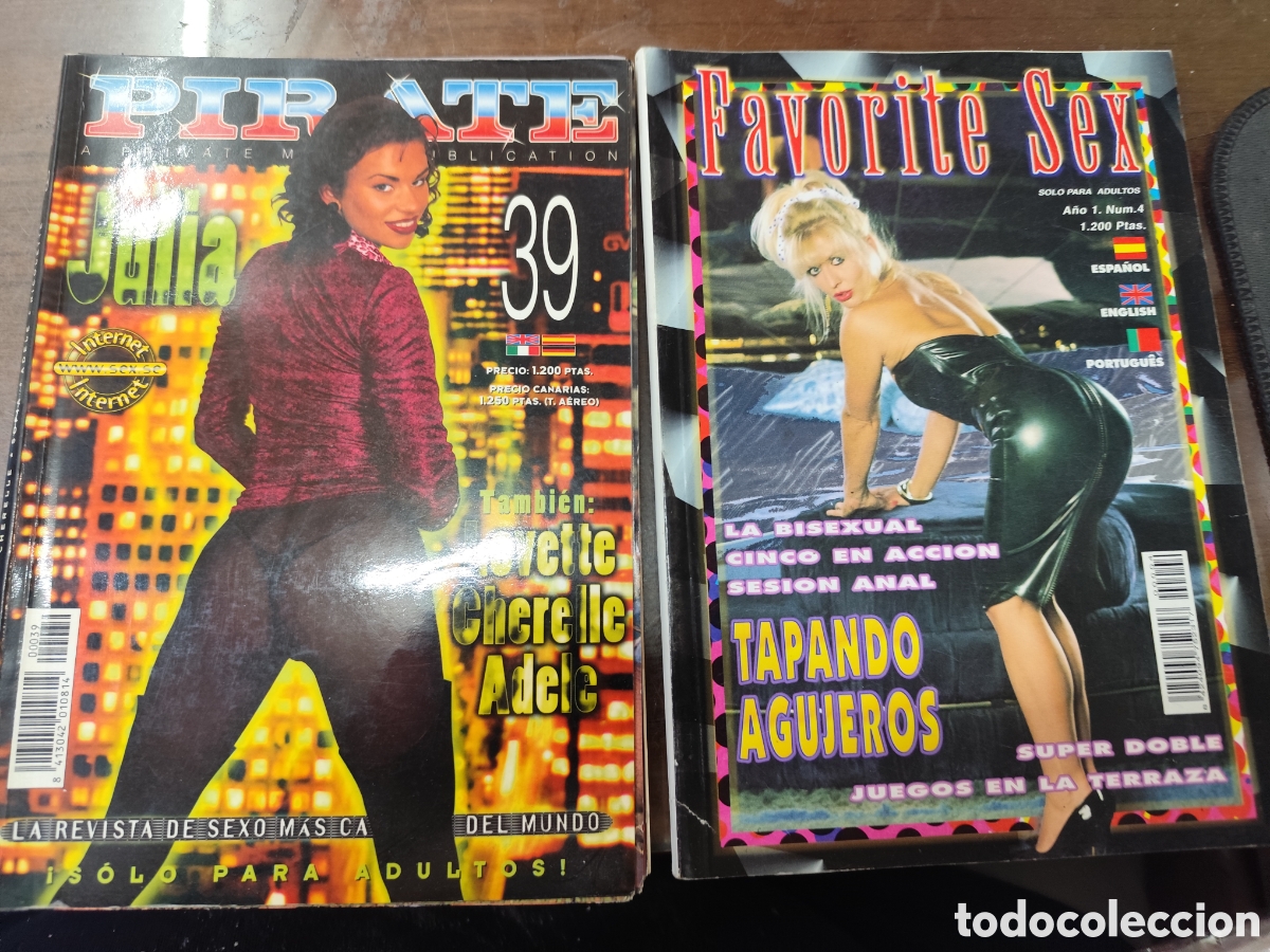 Coleccionismo de revistas y peri&oacute;dicos: Lote 2 ejemplares revista Erotica Porno Pirate n.39 y Favorite Sex n.4