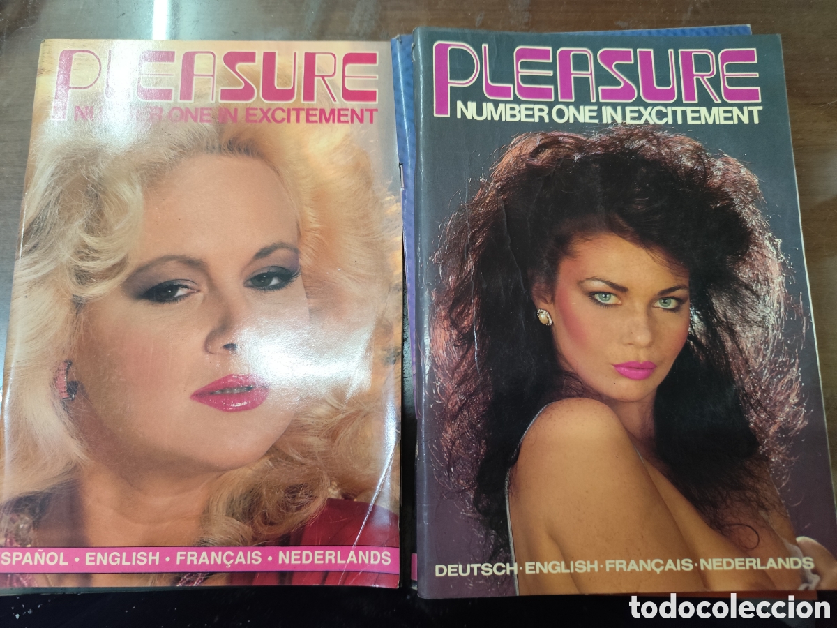 Coleccionismo de revistas y peri&oacute;dicos: Lote 4 ejemplares revista Erotica Porno Pleasure n.80,81,84 y 85. Incluye p&oacute;ster central