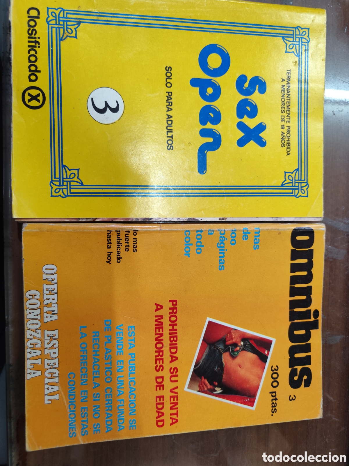 Coleccionismo de revistas y peri&oacute;dicos: Lote 2 ejemplares Revista Erotica Porno Sexy Open n.3 y &Oacute;mnibus n.3. a&ntilde;os 80