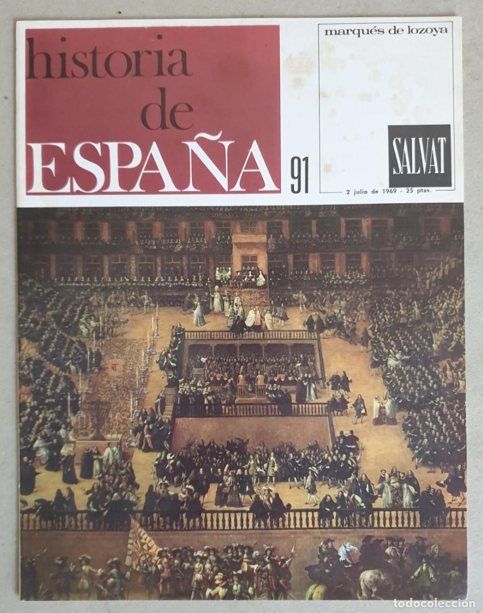 Coleccionismo de revistas y peri&oacute;dicos: Historia de Espa&ntilde;a. Fasc&iacute;culo 91 del volumen V. Salvat. 1969