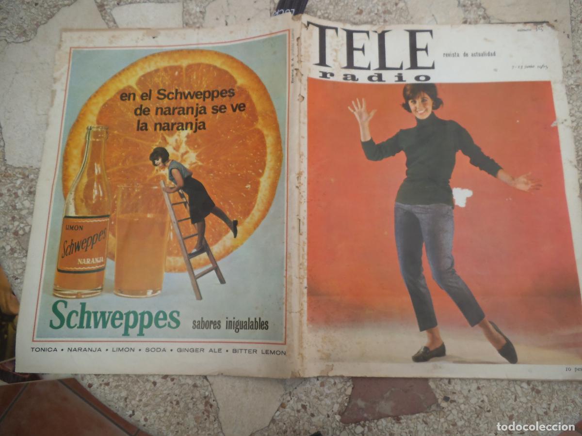 Sammeln von Zeitschriften und Zeitungen: tele radio n&ordm; 389. 1965, el santo, michel, claudia cardinale,la policia montada de canada