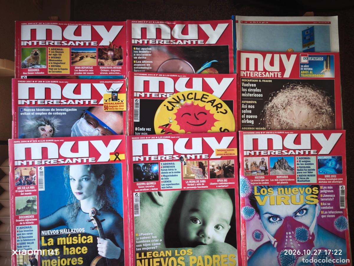 Coleccionismo de revistas y peri&oacute;dicos: MUY INTERESANTE, LOTE 9 REVISTAS ANOS VARIADOS.