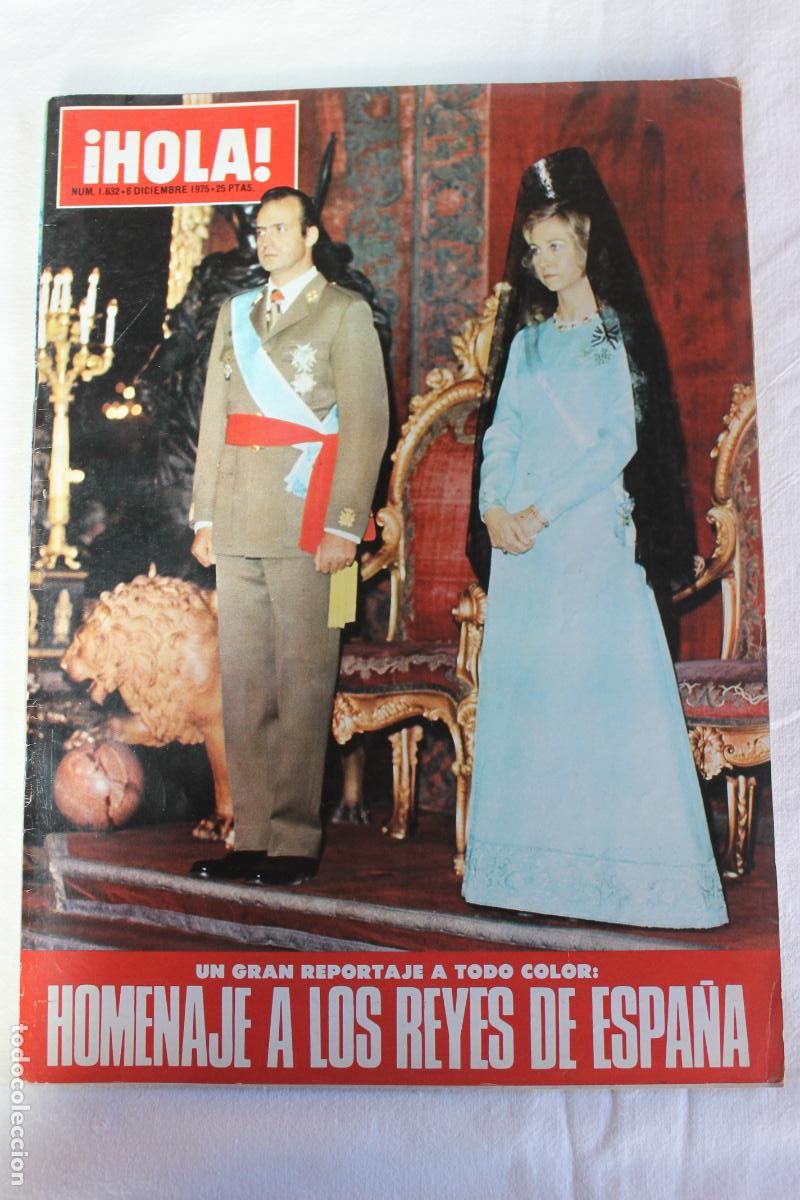 Coleccionismo de revistas y peri&oacute;dicos: HOLA N&ordm; 1632 1975 HOMENAJE A LOS REYES DE ESPA&Ntilde;A