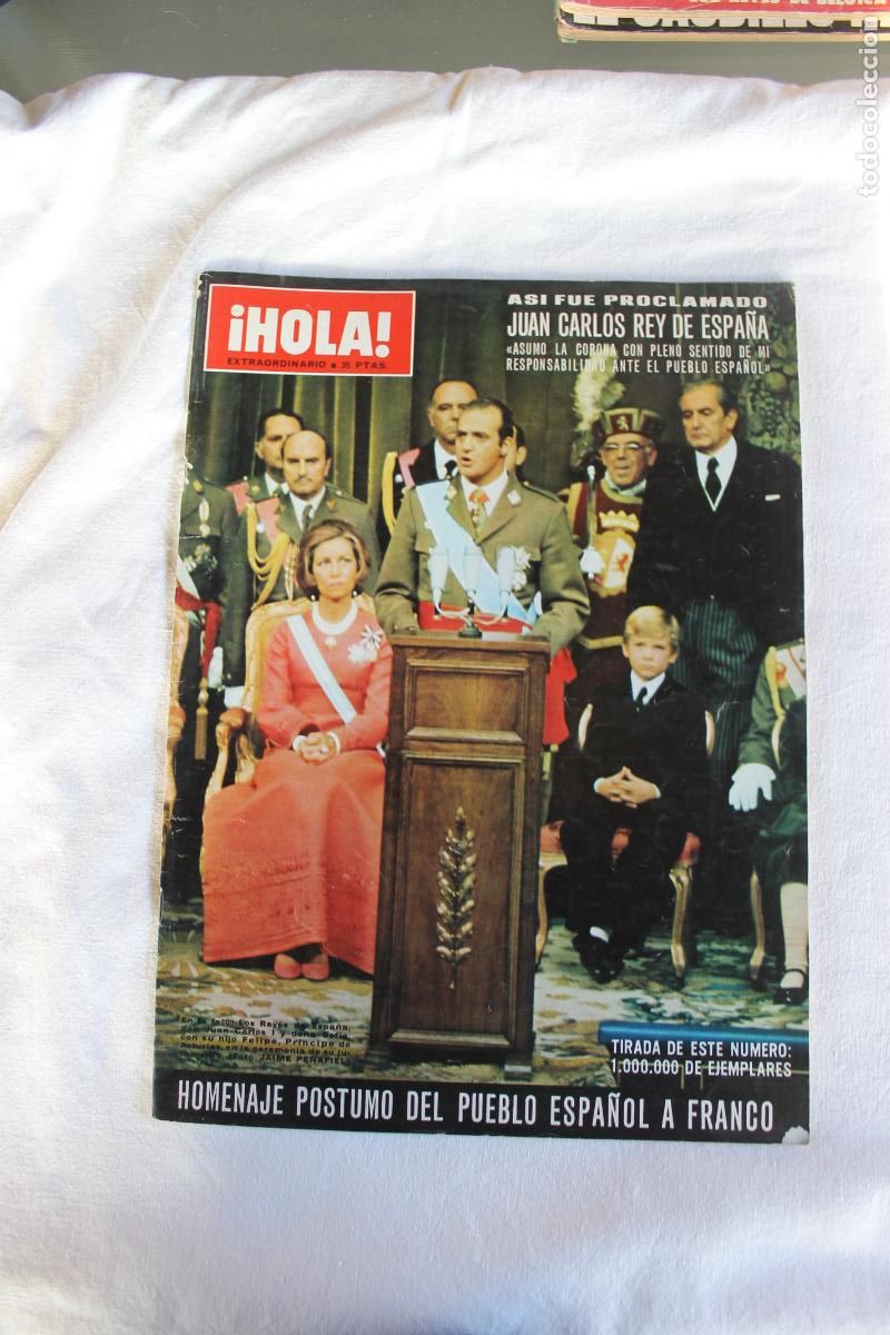 Coleccionismo de revistas y peri&oacute;dicos: HOLA EXTRAORDINARIO ASI FUE PROCLAMADO JUAN CARLOS REY DE ESPA&Ntilde;A