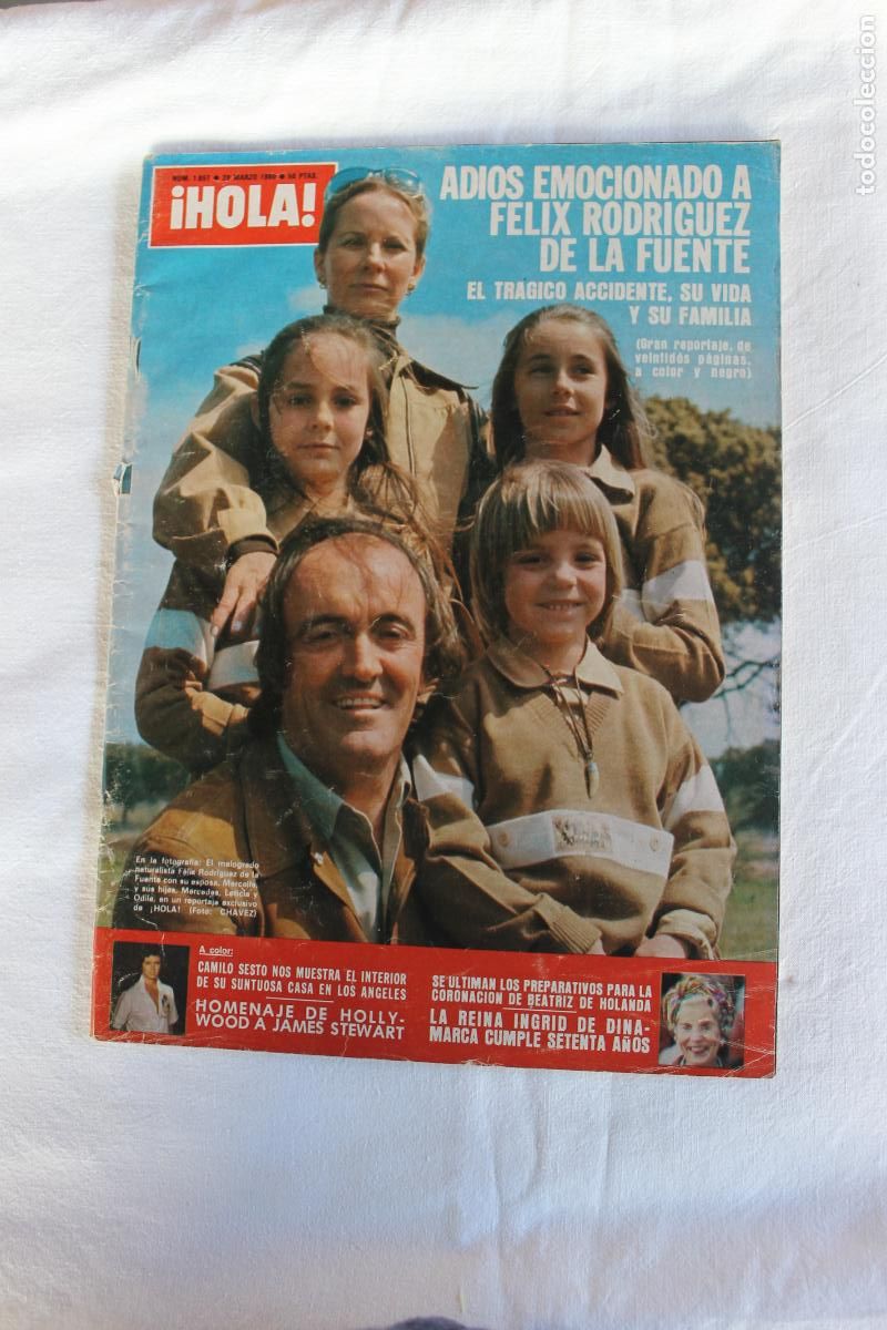 Coleccionismo de revistas y peri&oacute;dicos: HOLA N&ordm; 1857 1980 ADIOS A FELIX RODRIGUEZ DE LA FUENTE