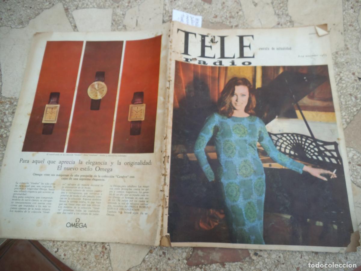 Coleccionismo de revistas y peri&oacute;dicos: tele radio n&ordm; 411, 1965, hombres en crisis, manuela vargas, cesta y puntos manuel dicenta,