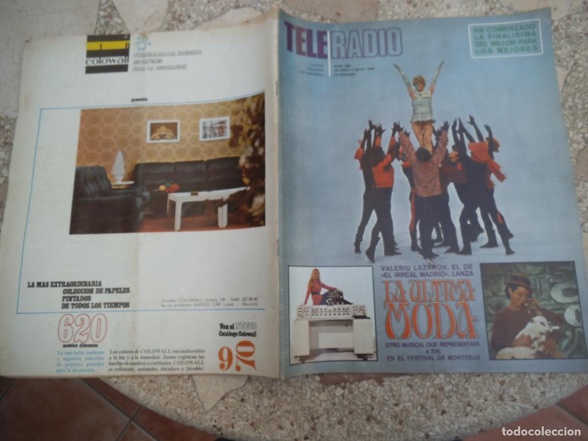 Coleccionismo de revistas y peri&oacute;dicos: tele radio n&ordm; 592, 1969, juan antonio samaranh, un millon para el mejor, amparo pamplona