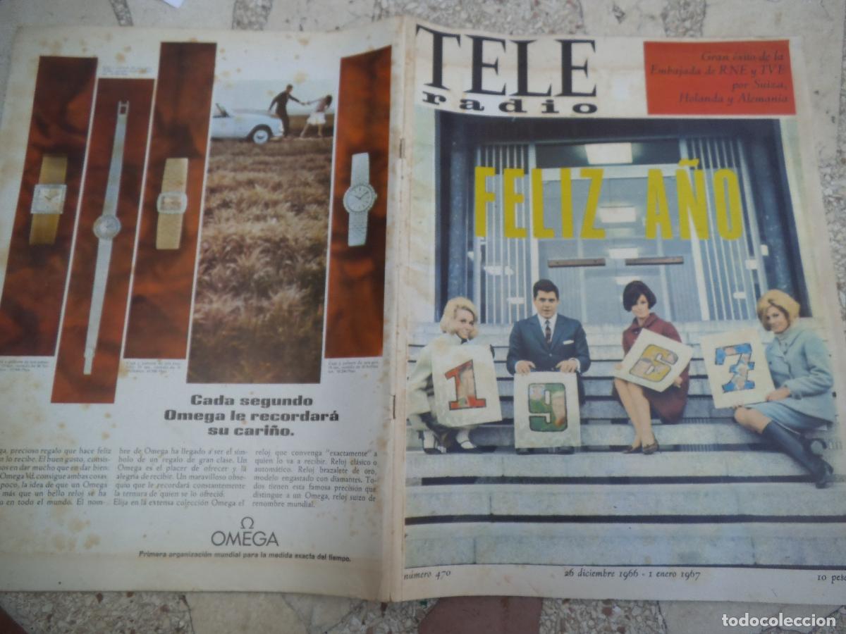 Coleccionismo de revistas y peri&oacute;dicos: tele radio n&ordm; 470, 1966, hollywood renacer, julia gutierrez caba, anto&ntilde;ita moreno, walt disney